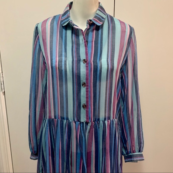 Vintage striped Serbin dress designed by Marianne - Picture 2 of 4